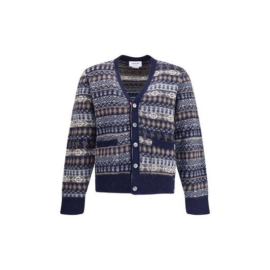 Thom Browne Blauer Wollcardigan