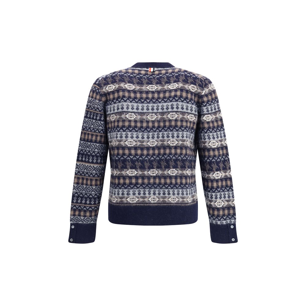 Thom Browne Blauer Wollcardigan