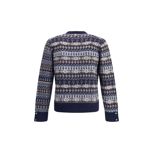 Thom Browne Blauer Wollcardigan