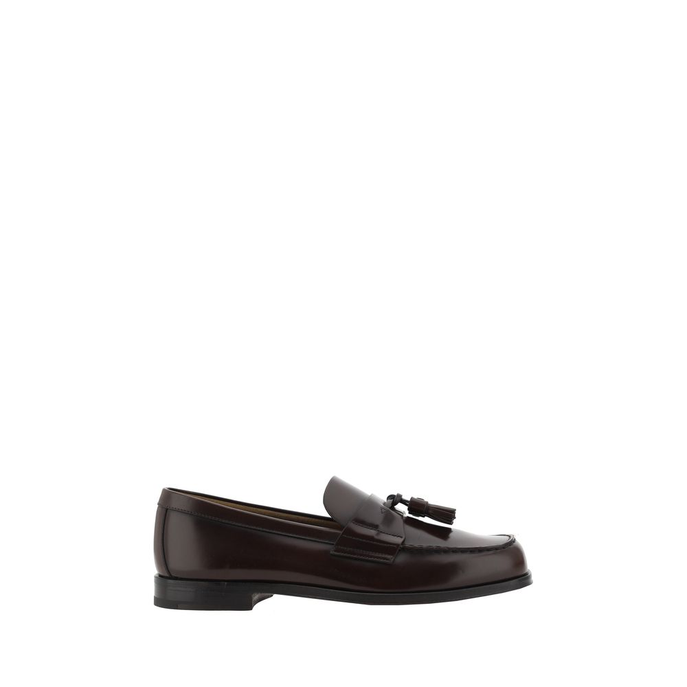 Prada Braune Kalbsleder Bos Taurus Slip-On Loafer