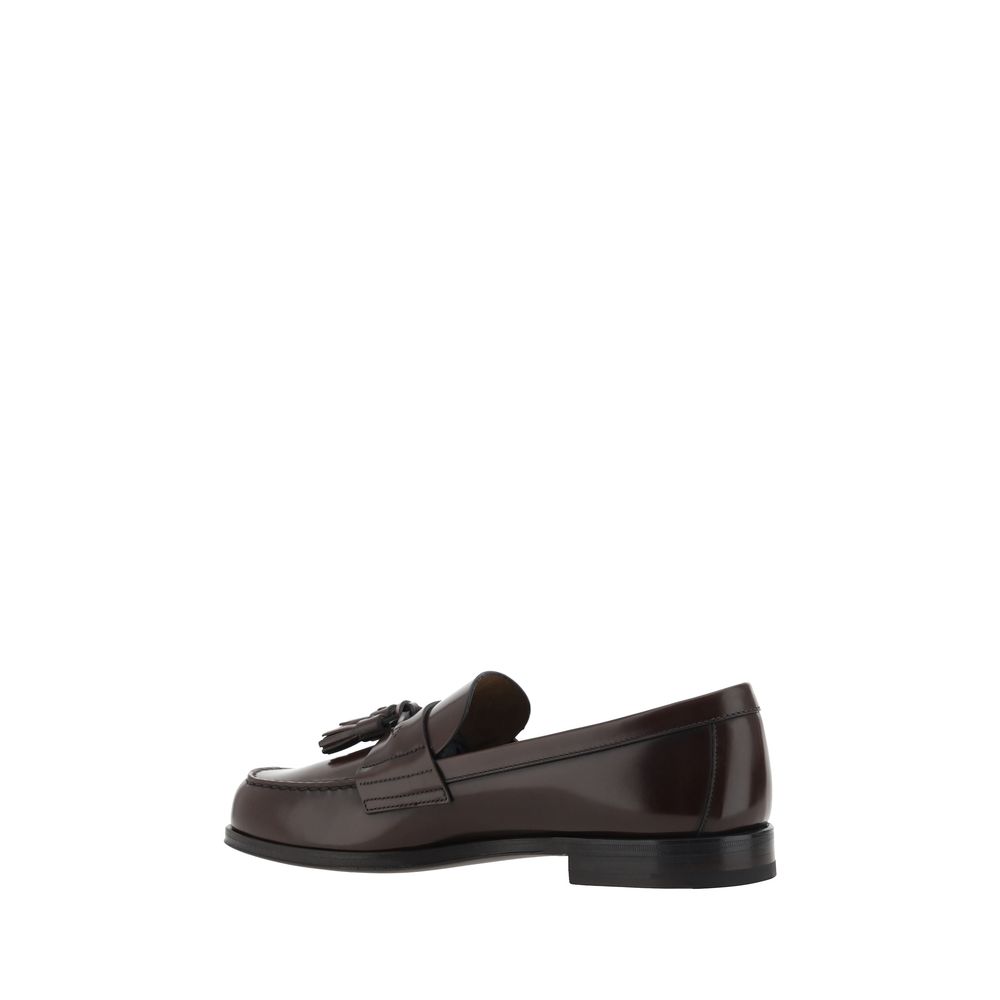 Prada Braune Kalbsleder Bos Taurus Slip-On Loafer