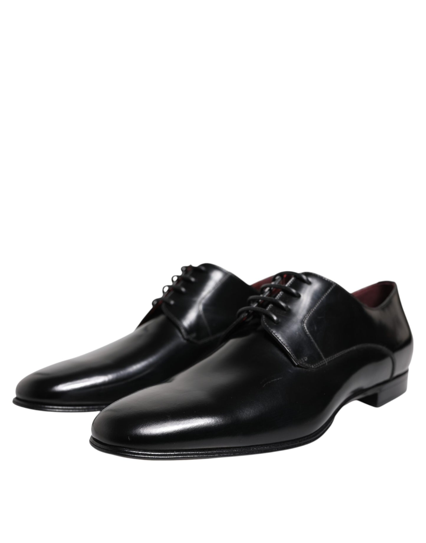 Dolce & Gabbana Männer Kleid Schwarz Kalbsleder Derby Schuhe