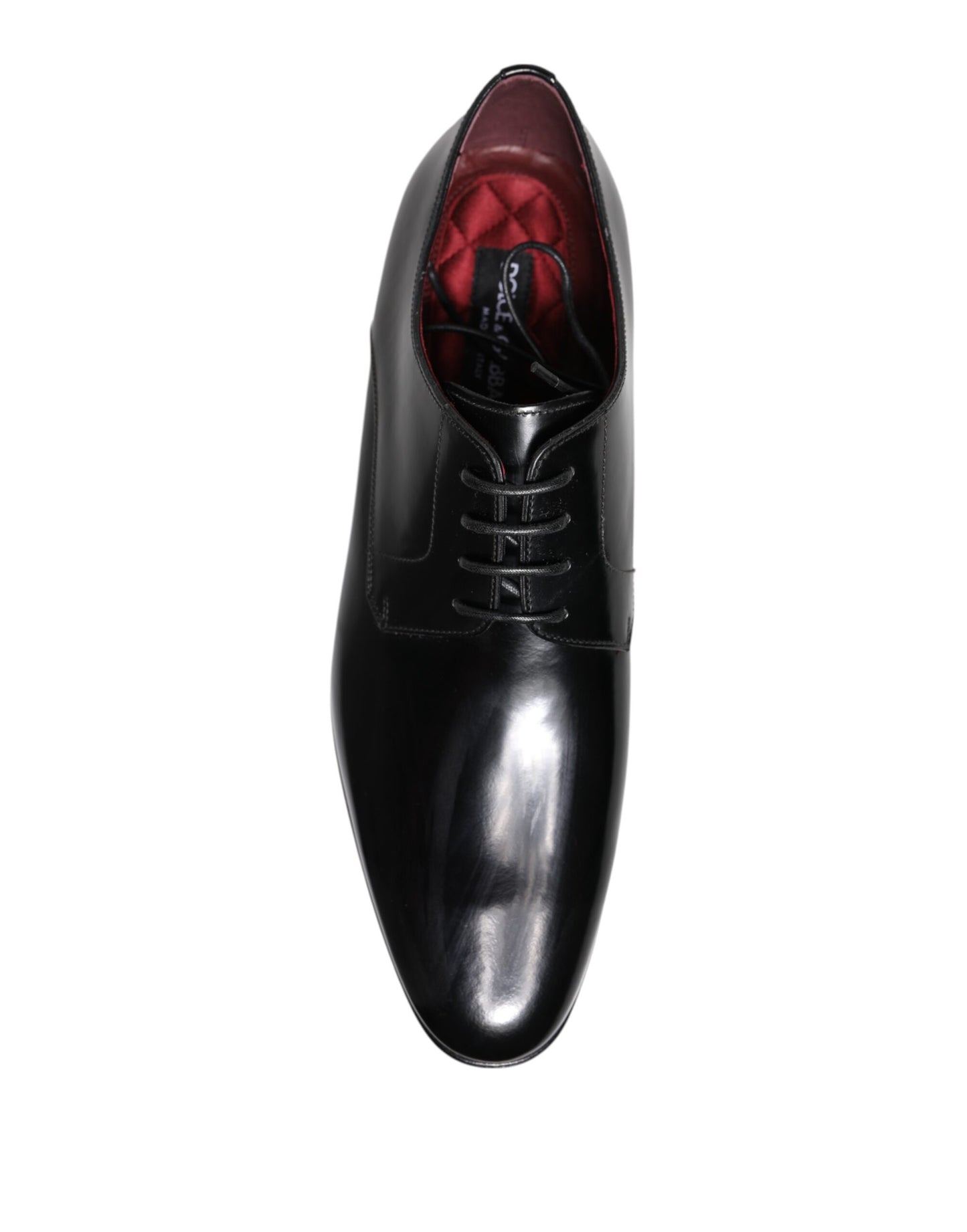 Dolce & Gabbana Männer Kleid Schwarz Kalbsleder Derby Schuhe