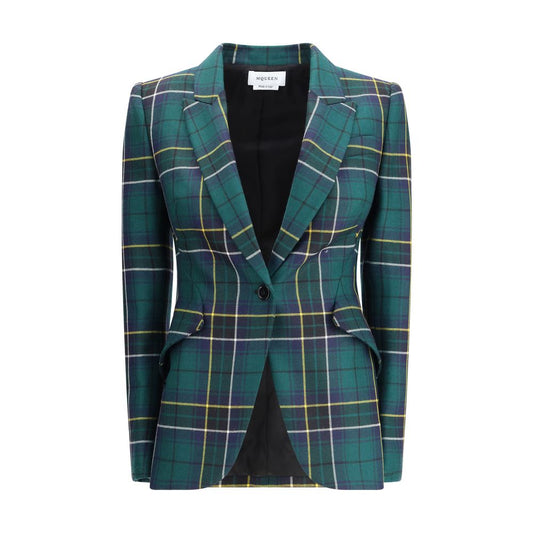 Alexander McQueen Grüner Wollblazer