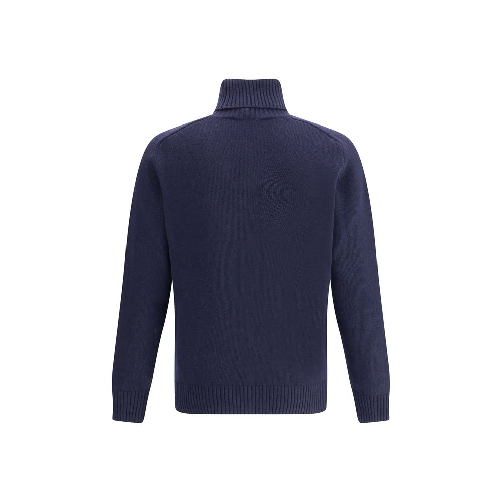 Brooksfield Blauer Rollkragenpullover aus Wolle