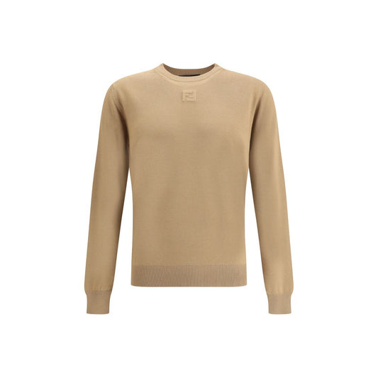 Fendi Beiger Fleece-Wollpullover