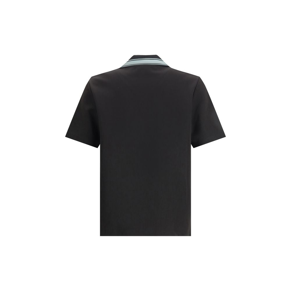Casablanca Schwarzes Viskose-Poloshirt