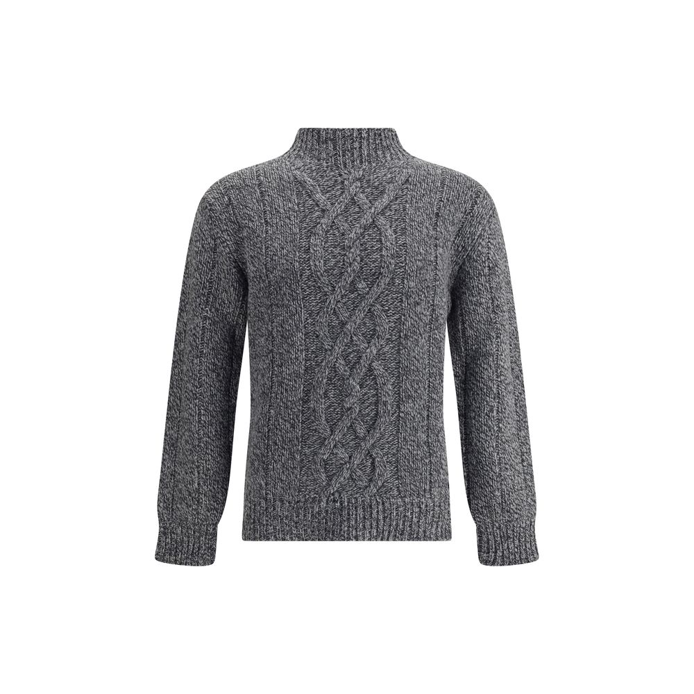 Brooksfield Grauer Woll-Sweatshirt
