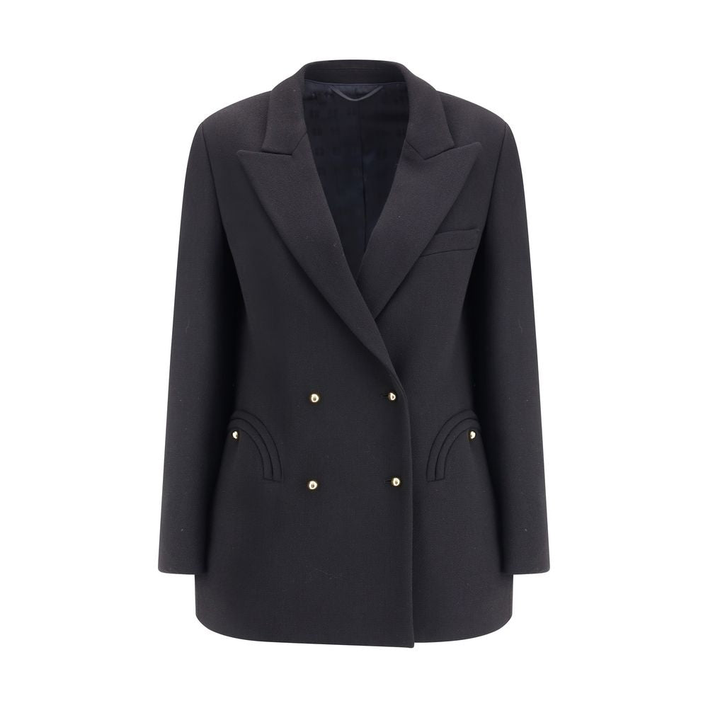Blazé Milano Schwarzer Wollblazer aus Fleece