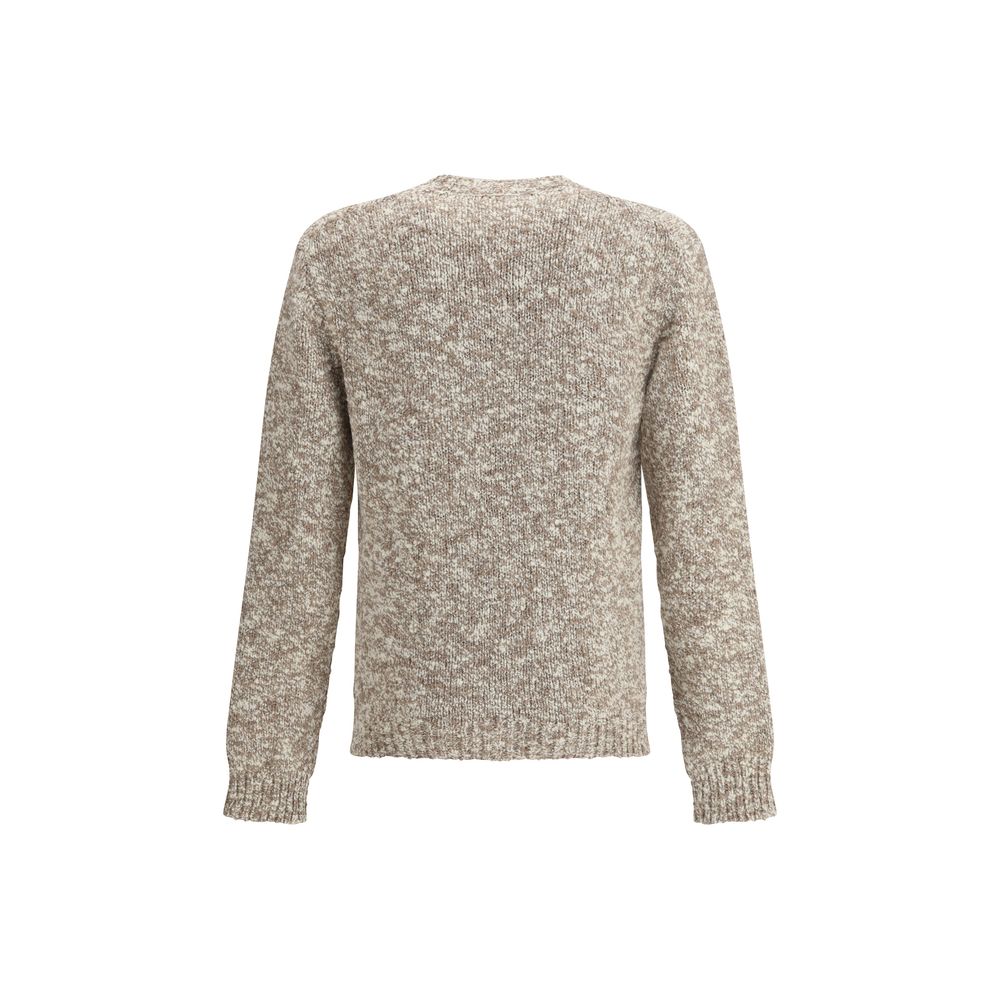 Dolce & Gabbana Woll-Sweatshirt mit Fleece-Futter in Multicolor