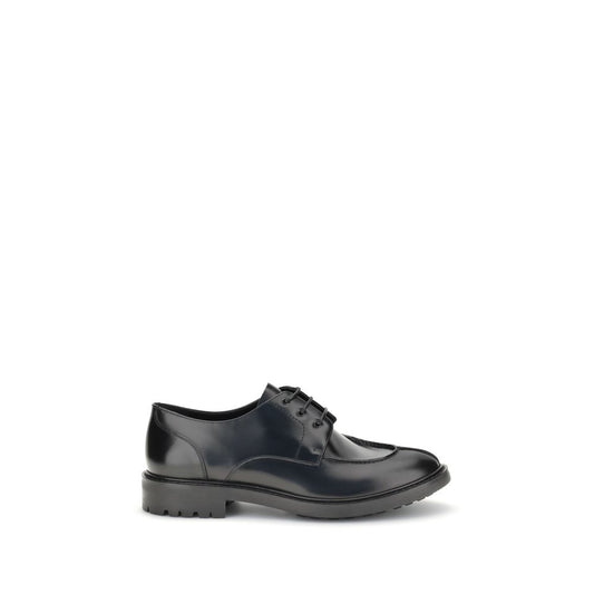 Saint Laurent Schwarze Kalbsleder-Bos-Taurus-Halbschuhe und -Derby-Schuhe