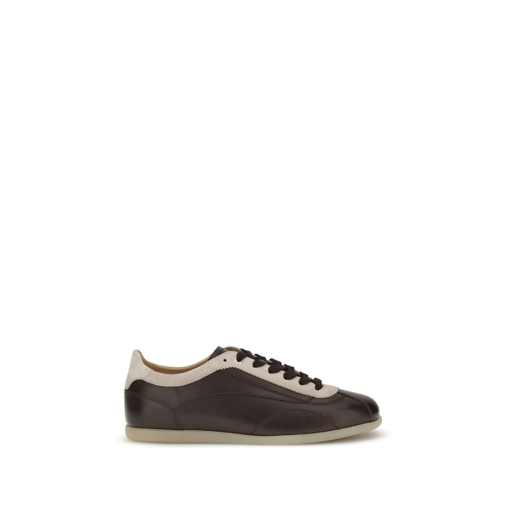 Brunello Cucinelli Bunte Leder-Sneaker mit niedrigem Schaft