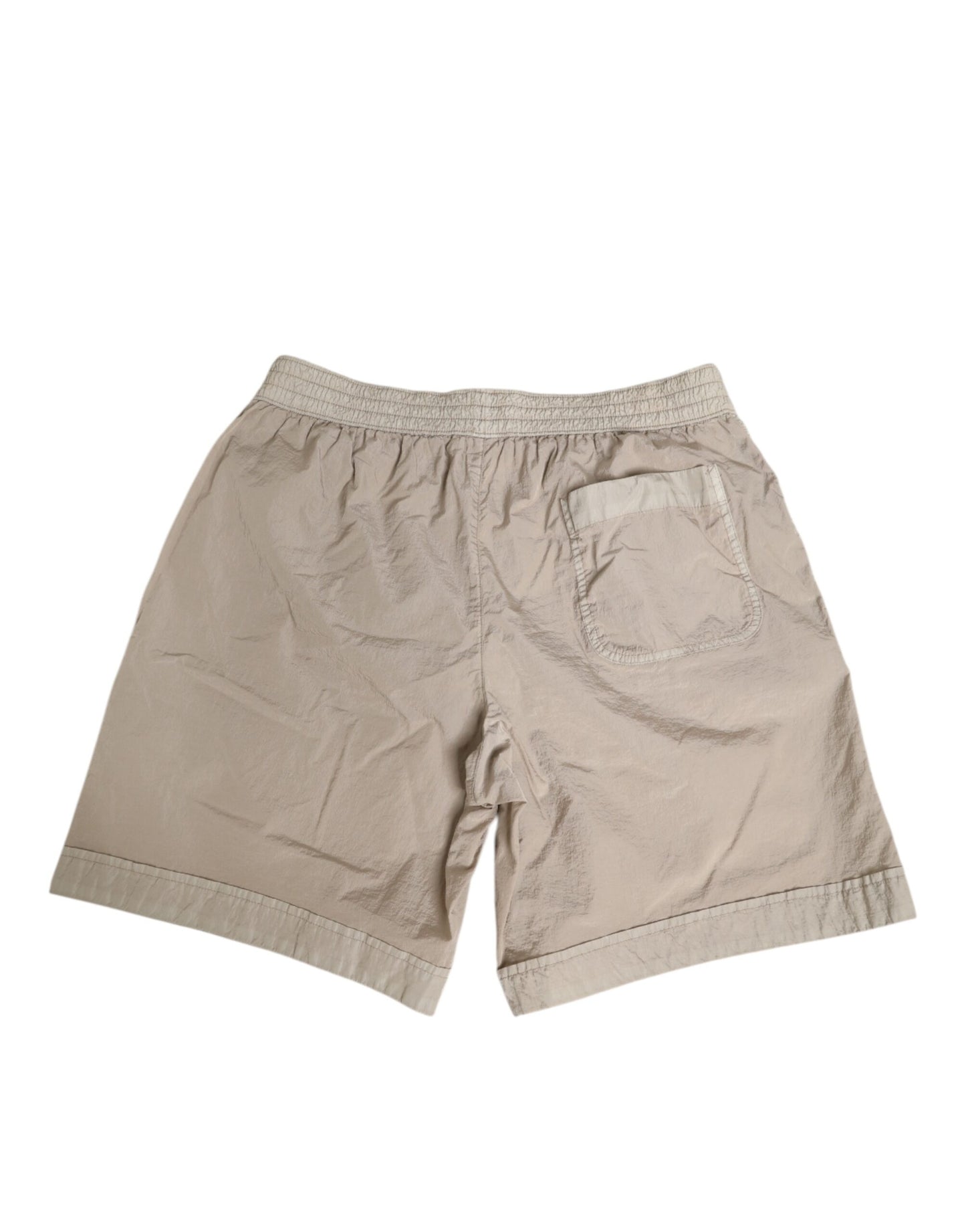 Dolce & Gabbana Beige Nylon Beachwear Männer Boxer Short Bademode