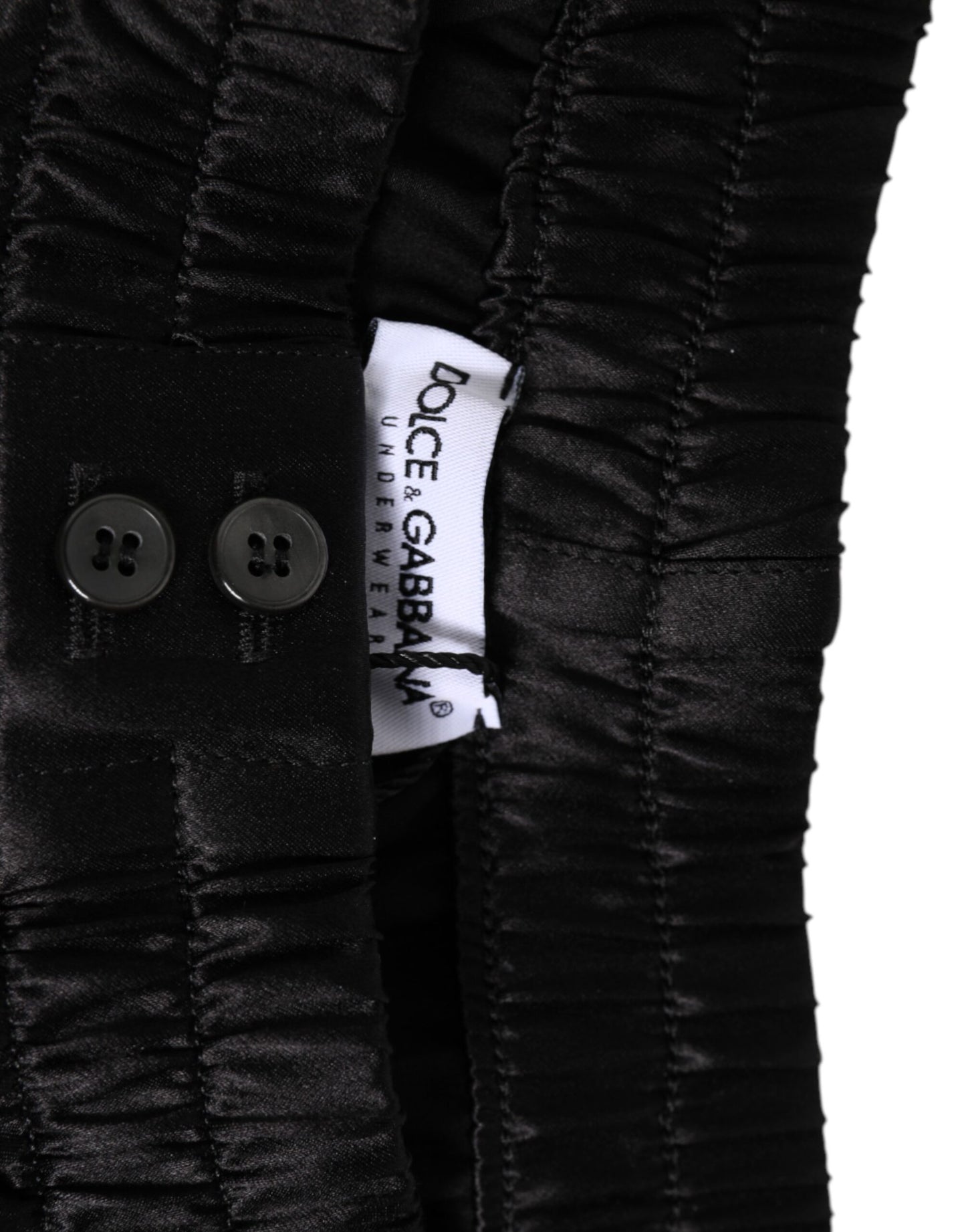 Dolce & Gabbana Schwarze Seide Satin Elastische Herren Boxer Short Badehose