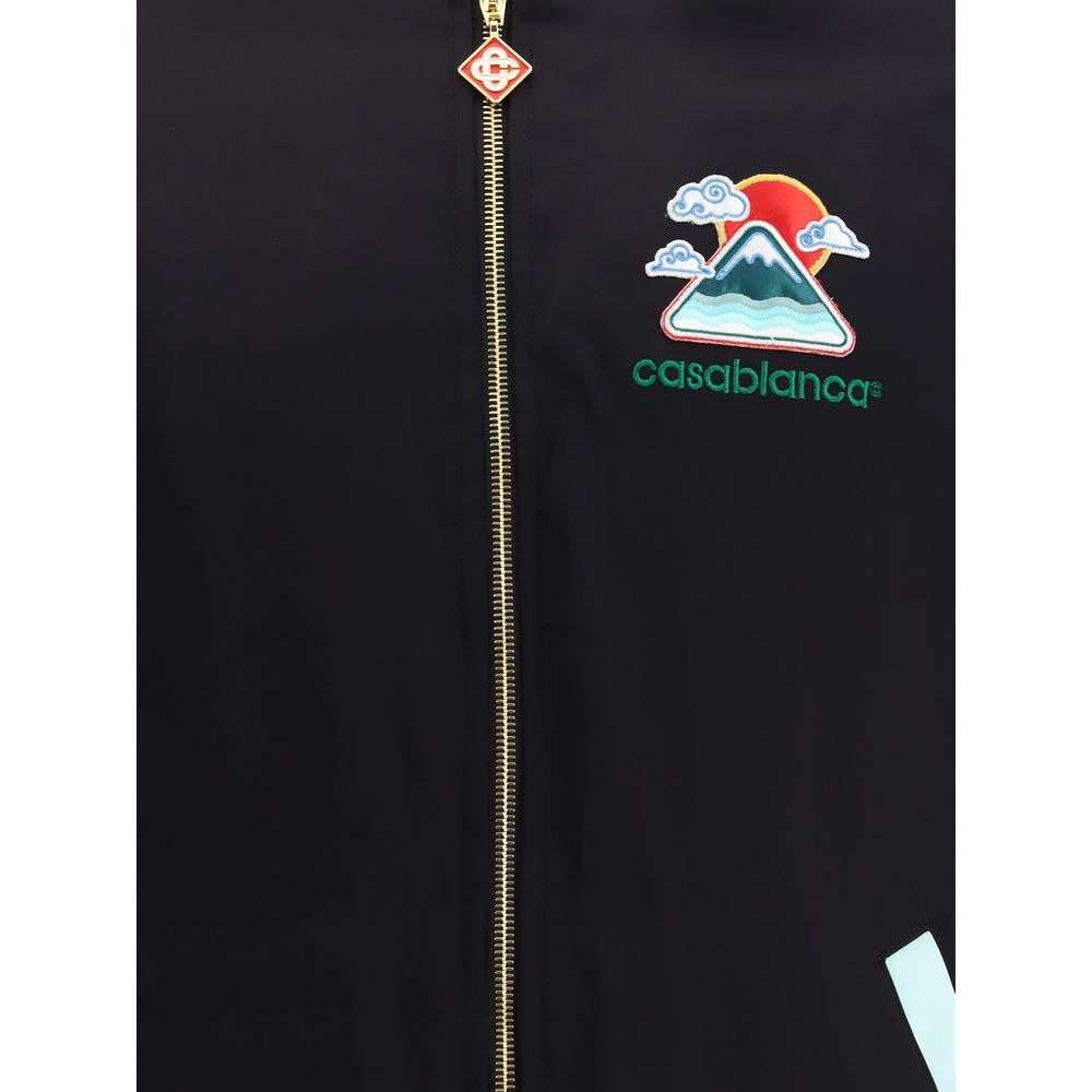 Casablanca Schwarze Viskose-Bomberjacke
