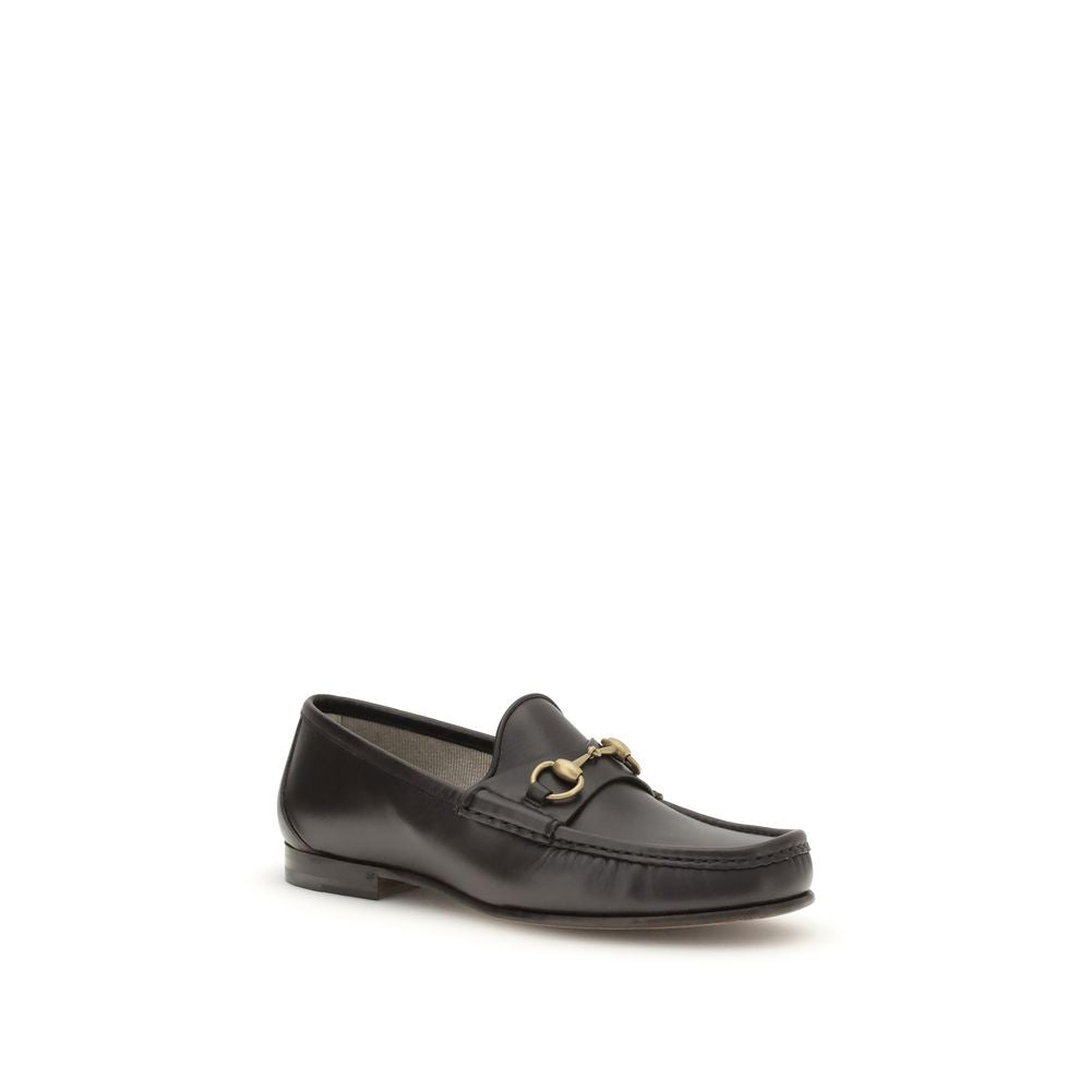 Gucci Braune Kalbsleder Bos Taurus Slip-On Loafer