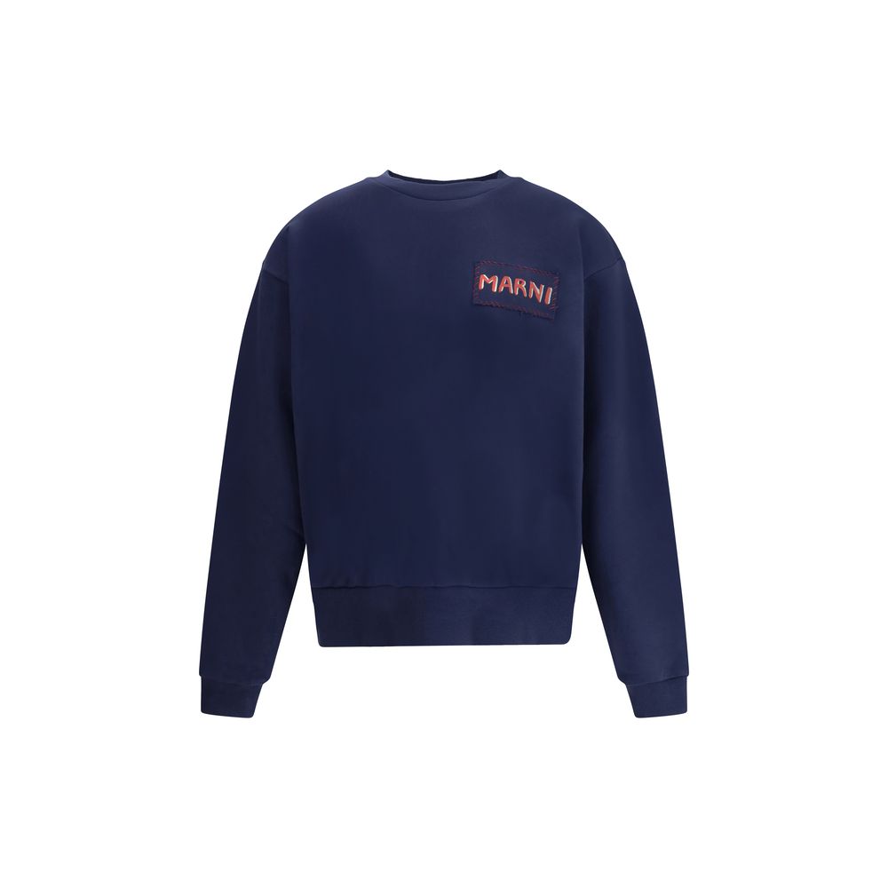 Marni Baumwoll-Sweatshirt in Blau