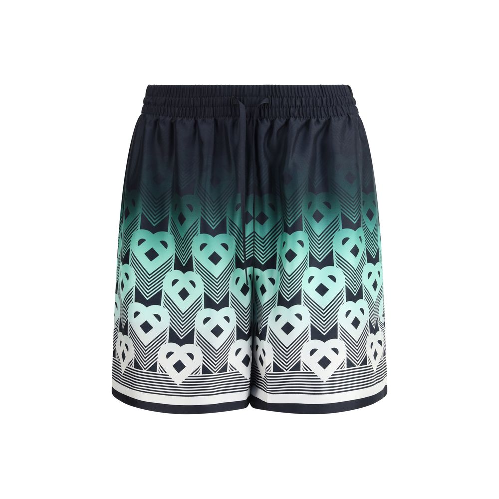 Casablanca Bermuda-Shorts aus Seide in Multicolor