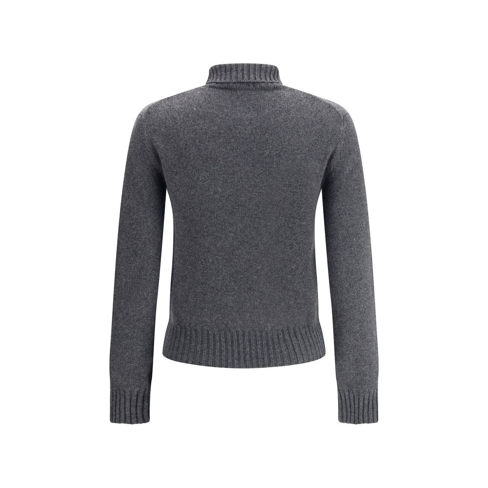 Ami Paris Grauer Kaschmir-Rollkragenpullover