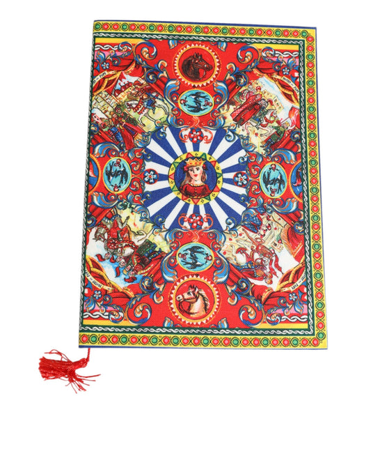 Dolce & Gabbana Multicolor Sizilianisch Carretto Print Journal Notizbuch