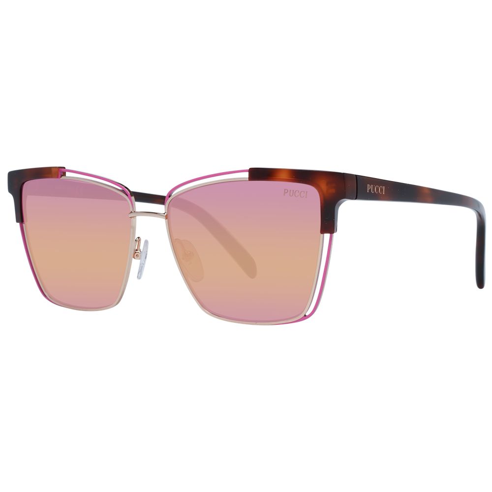 Emilio Pucci Braune Sonnenbrille aus Acetat und Metall
