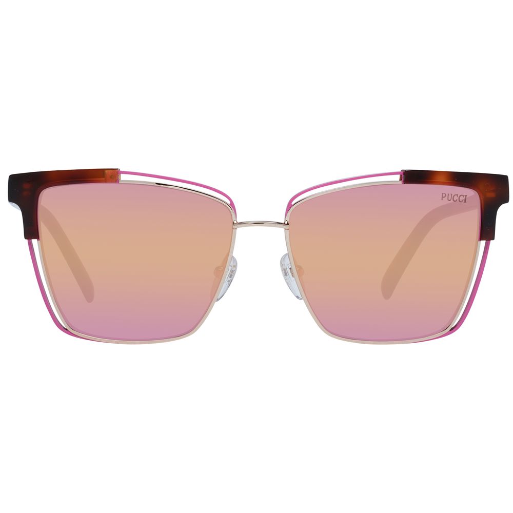 Emilio Pucci Braune Sonnenbrille aus Acetat und Metall