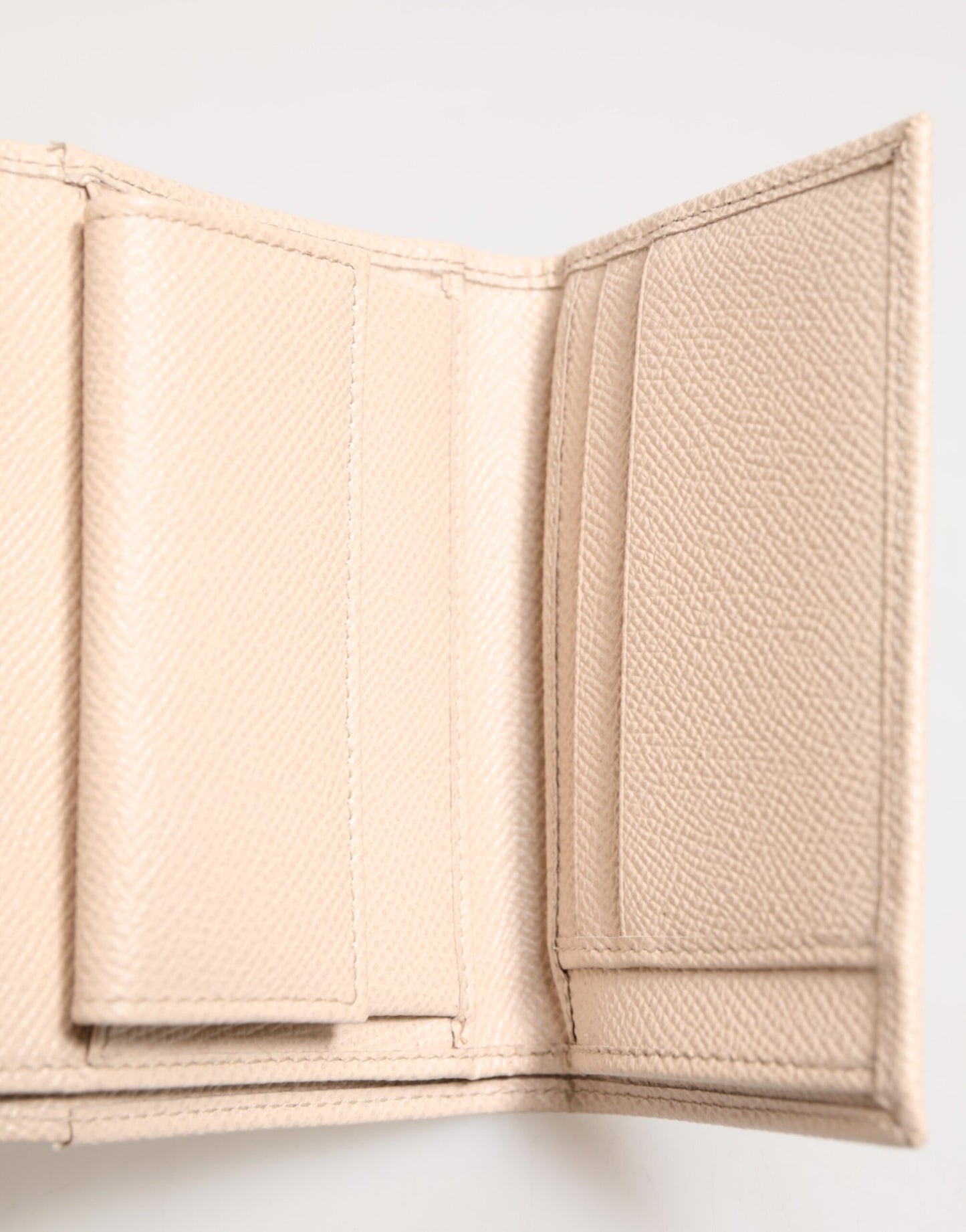 Dolce & Gabbana Hellrosa Kalbsleder DG Logo French Flap Wallet