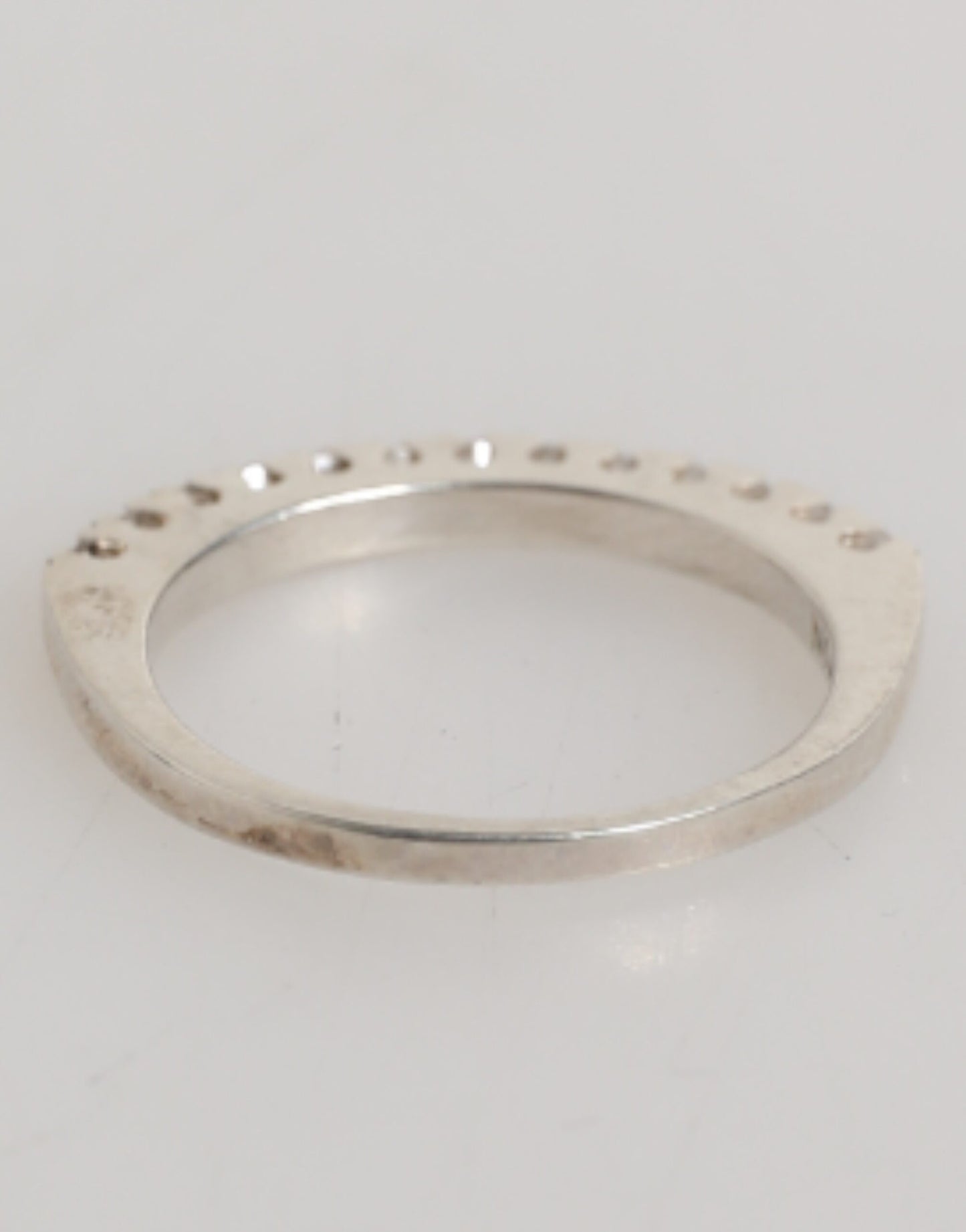 Nialaya Sterling Silber 925 Band Pave CZ Kristall Ewigkeitsring