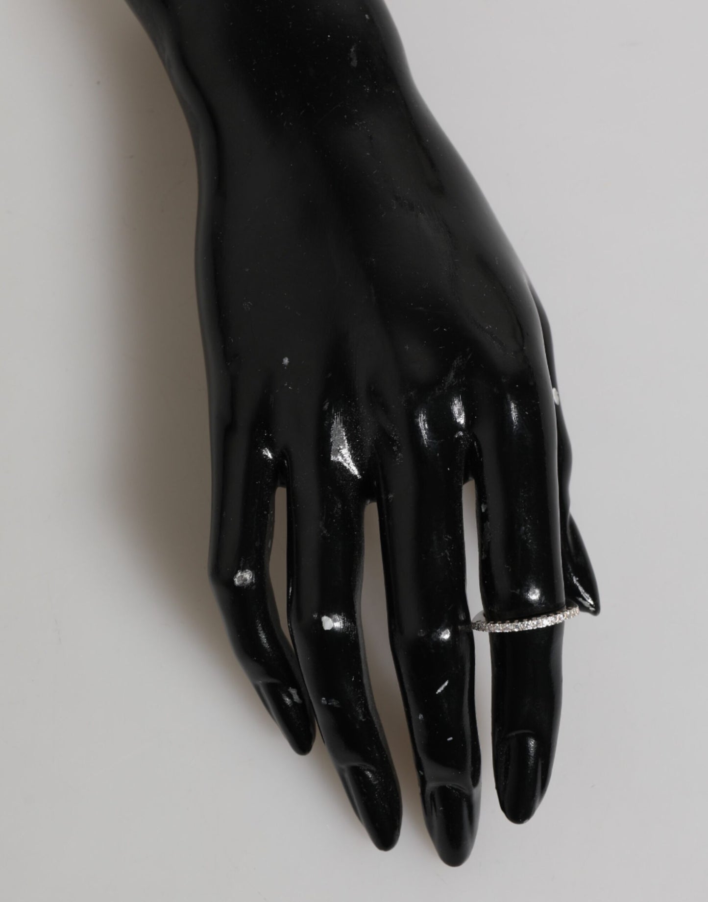 Nialaya Sterling Silber 925 Band Pave CZ Kristall Ewigkeitsring