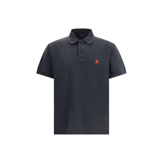 Balenciaga Schwarzes Baumwoll-Poloshirt