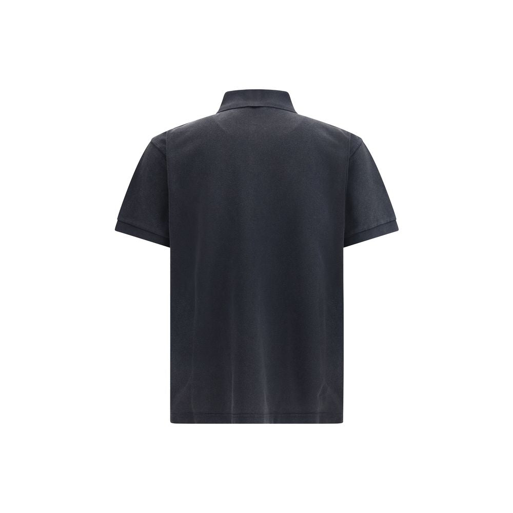 Balenciaga Schwarzes Baumwoll-Poloshirt