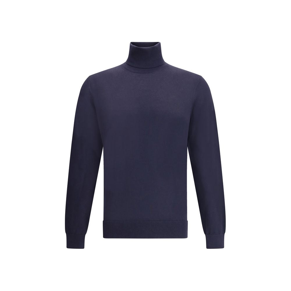 ZEGNA Blauer Kaschmir-Rollkragenpullover