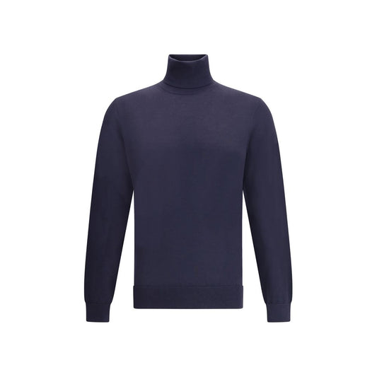 ZEGNA Blauer Kaschmir-Rollkragenpullover