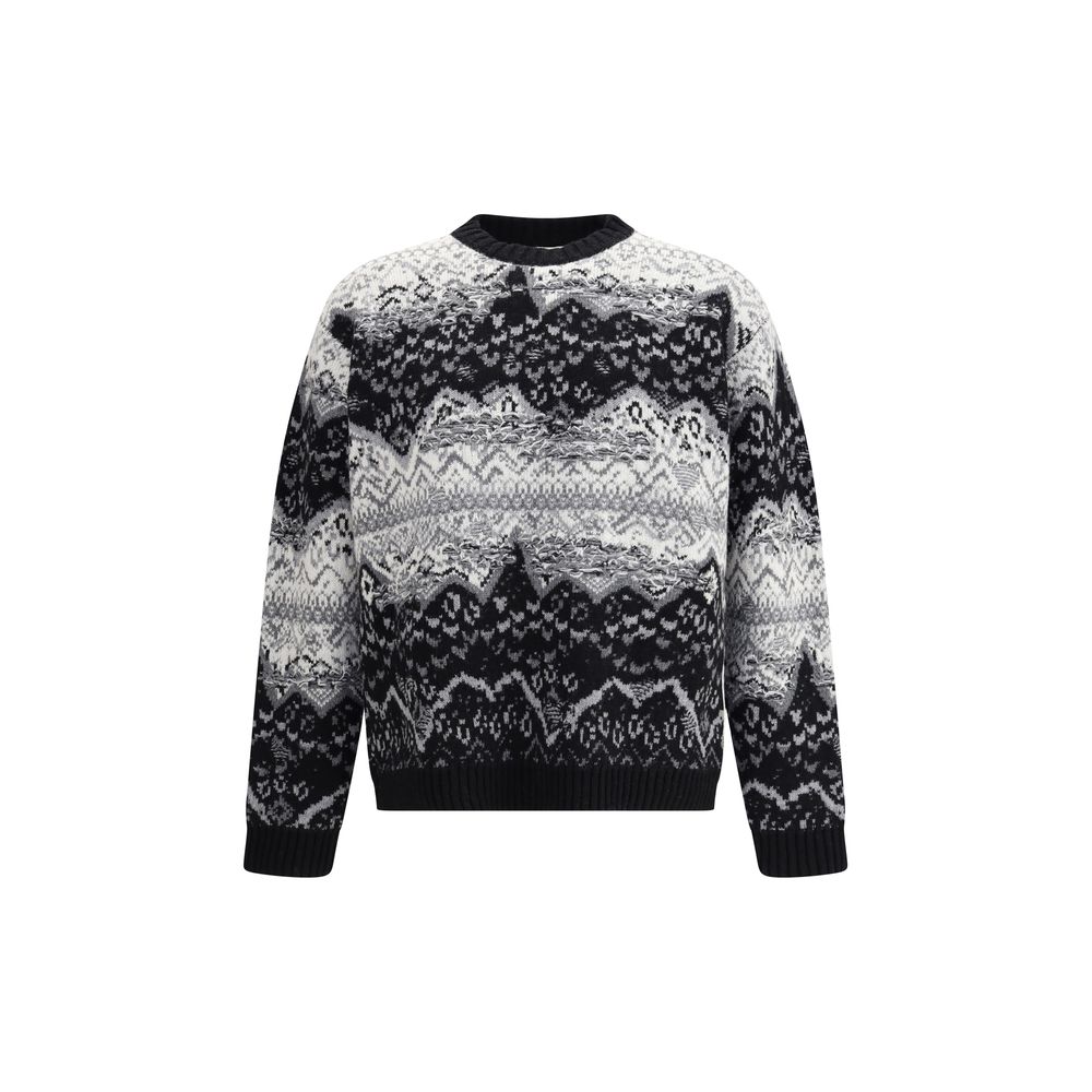 Laneus Grauer Merino-Woll-Sweatshirt