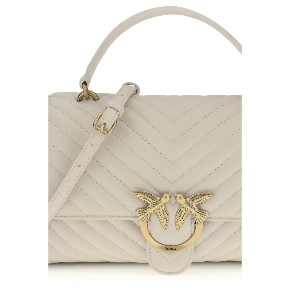 PINKO Cremeweiße Kalbsledergeldbörse Bos Taurus