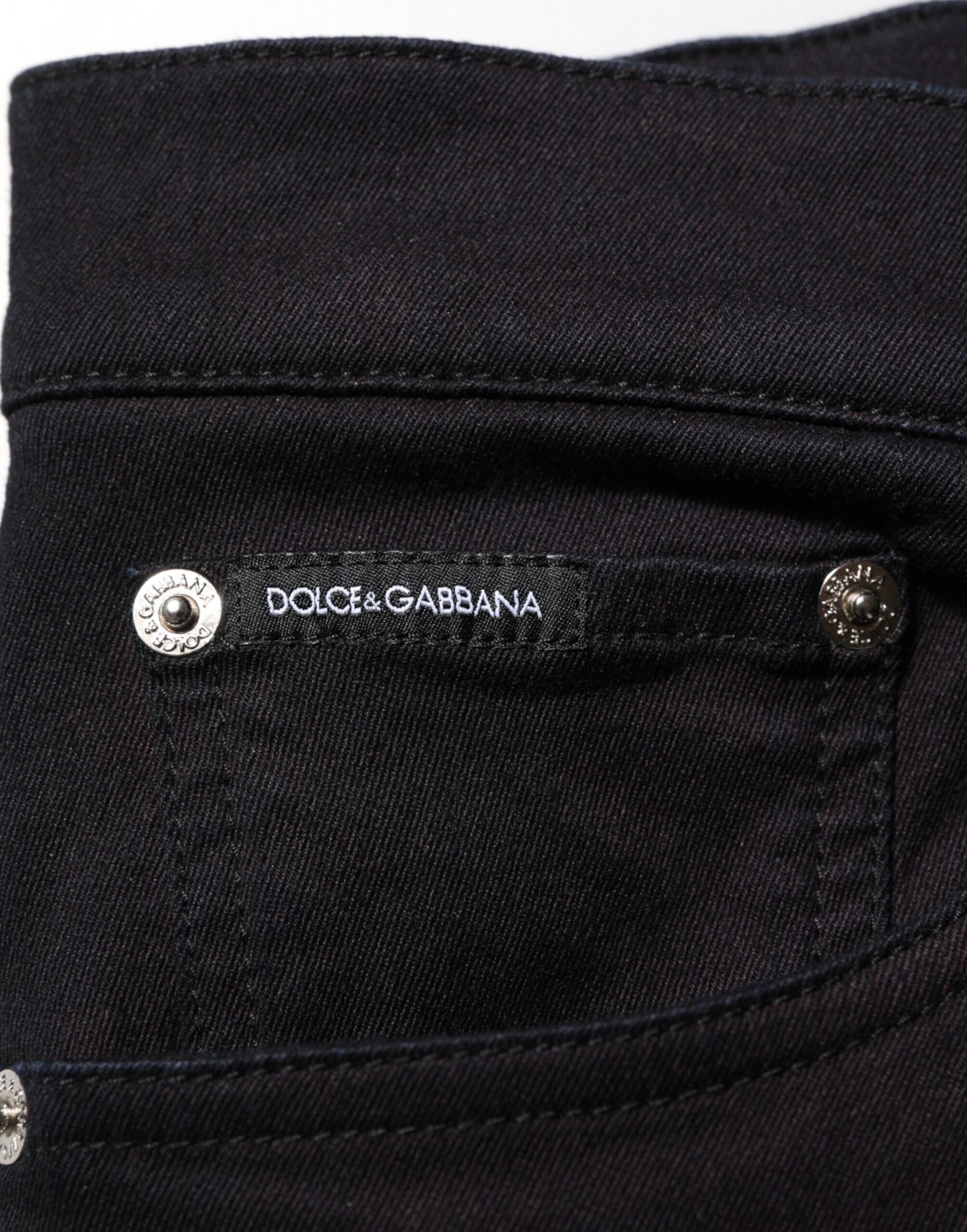 Dolce & Gabbana Schwarze Skinny-Hosen für Männer aus einer Baumwollmischung