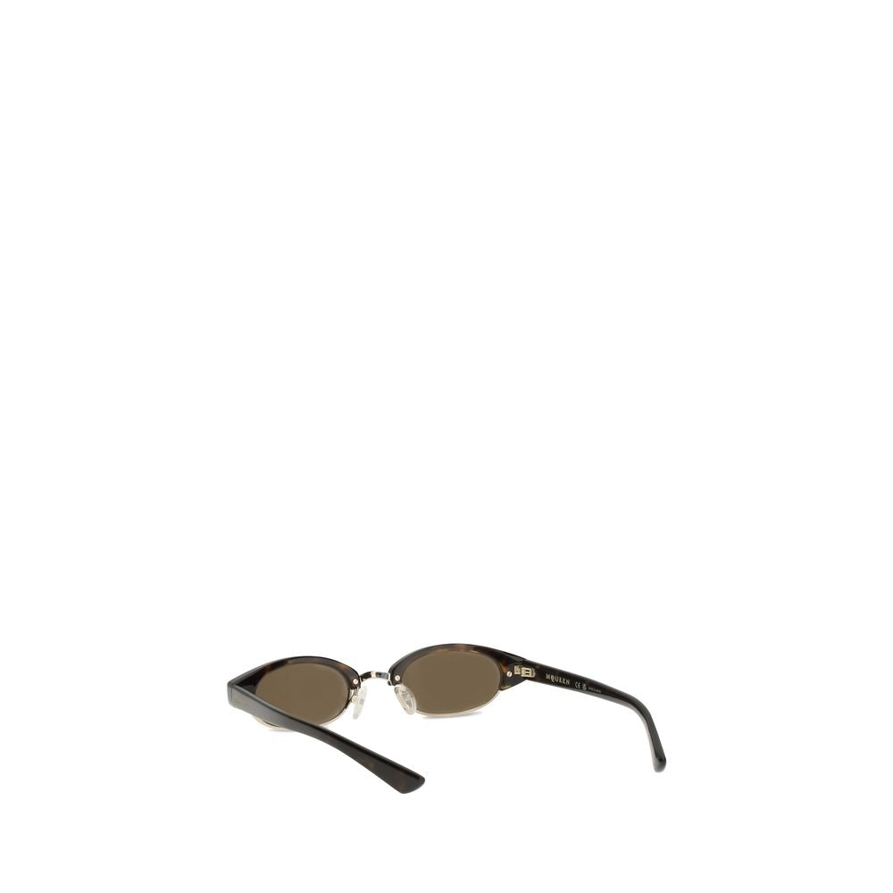 Alexander McQueen Braune Sonnenbrille aus Acetat