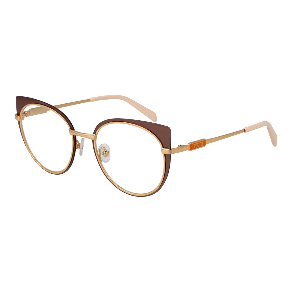 Emilio Pucci Braune Metallbrille (Gestell)