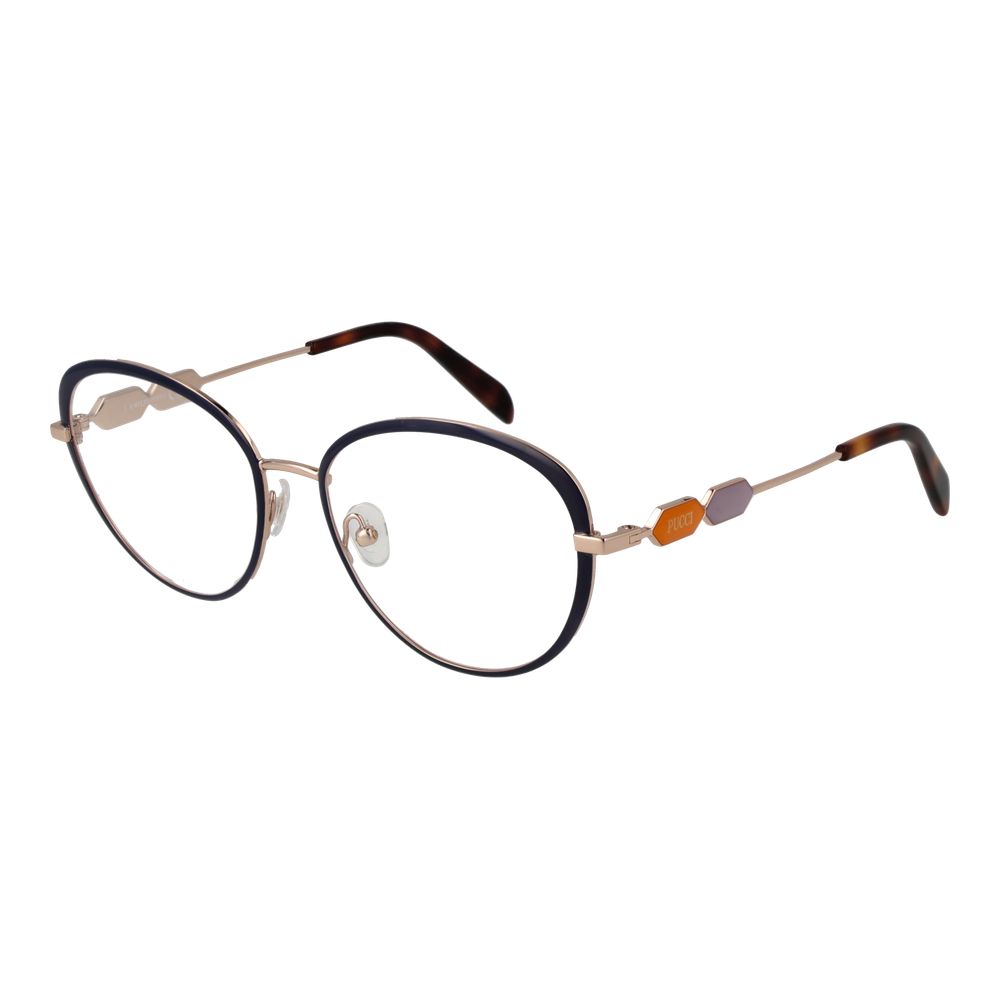 Emilio Pucci Blaue Metallbrille (Gestell)