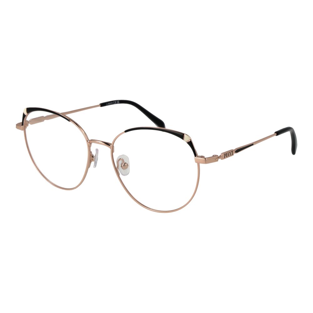 Emilio Pucci Brille mit roségoldenem Metallrahmen