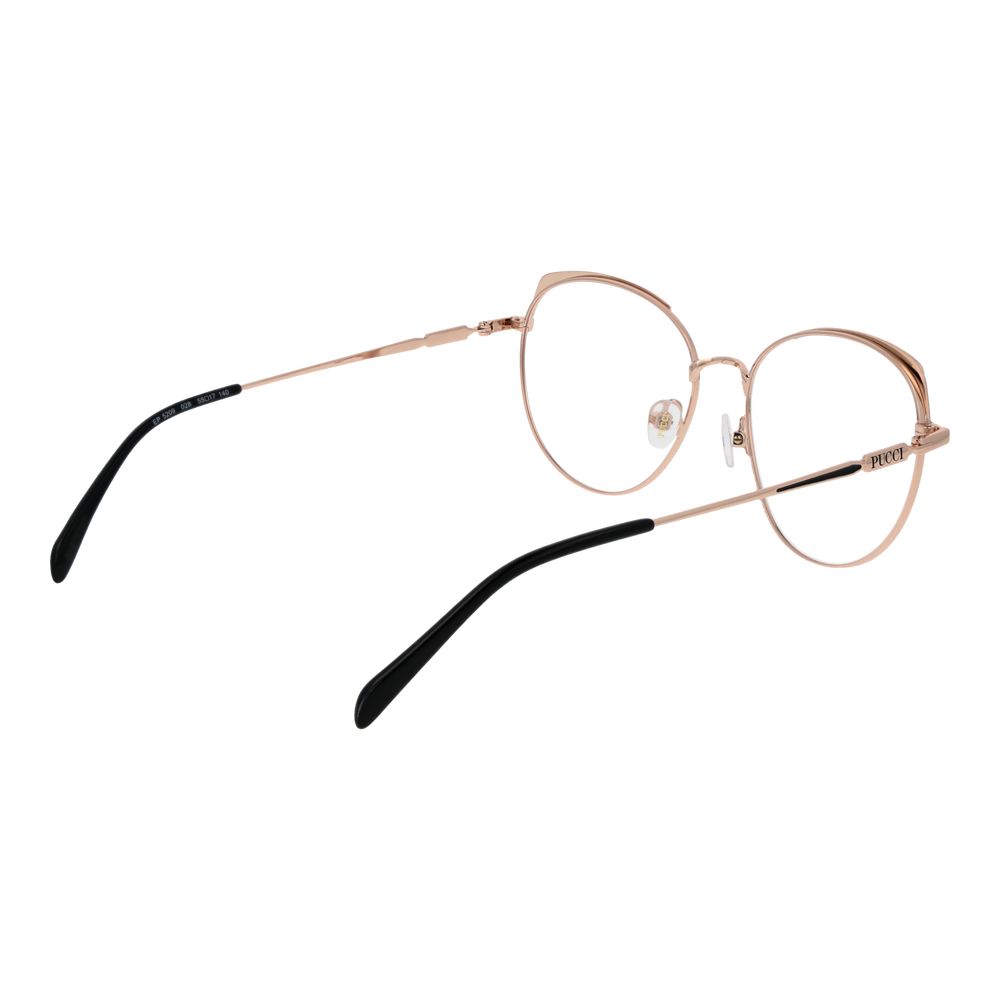 Emilio Pucci Brille mit roségoldenem Metallrahmen