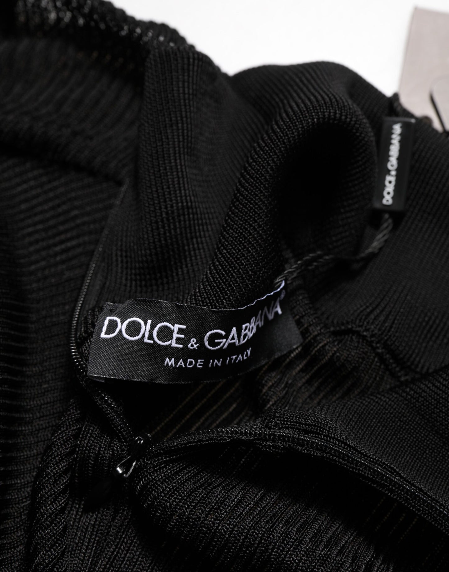 Dolce & Gabbana Schwarzer Viskose-Rollkragenpullover