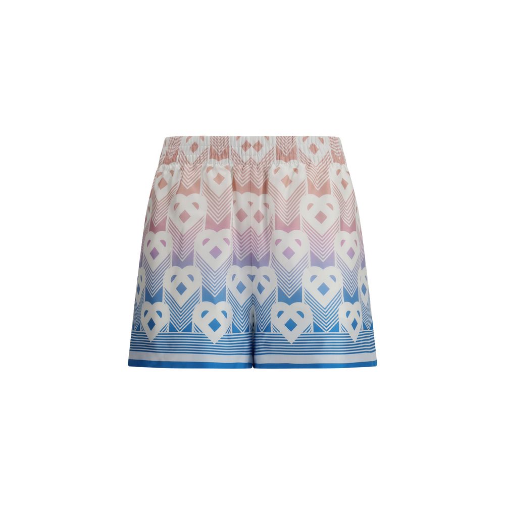 Casablanca Bermuda-Shorts aus Seide in Multicolor