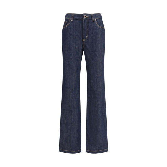 Alexander McQueen Gerade geschnittene Jeans aus blauem Baumwoll-Denim