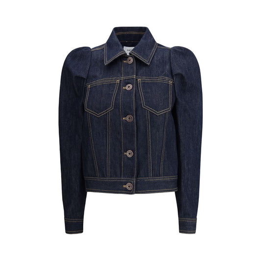 Alexander McQueen Baumwoll-Denim-Jacke in Blau