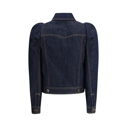 Alexander McQueen Baumwoll-Denim-Jacke in Blau