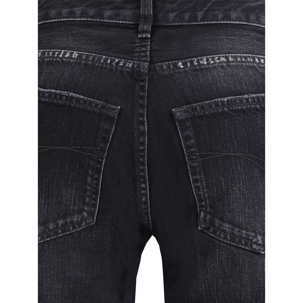 Balenciaga Schwarze Baumwoll-Jeans mit Relaxed Fit