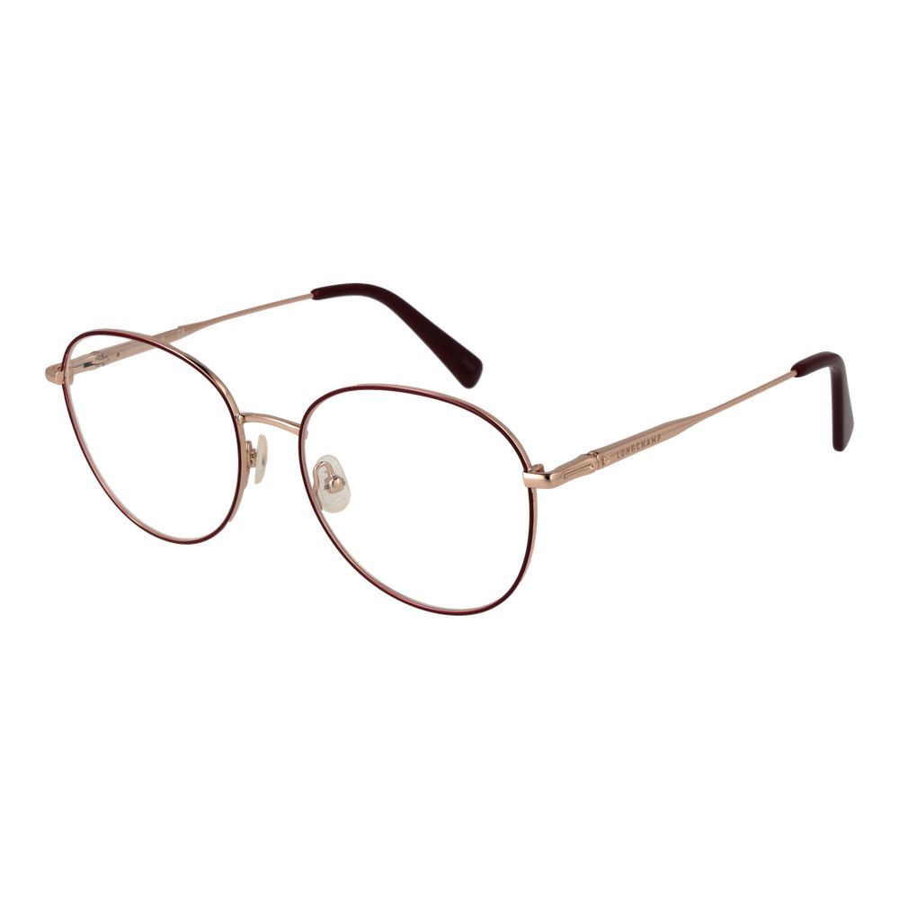 Longchamp Rote Metallbrille (Gestell)