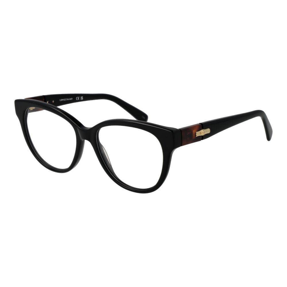 Longchamp Schwarze Acetat-Brille (Gestell)