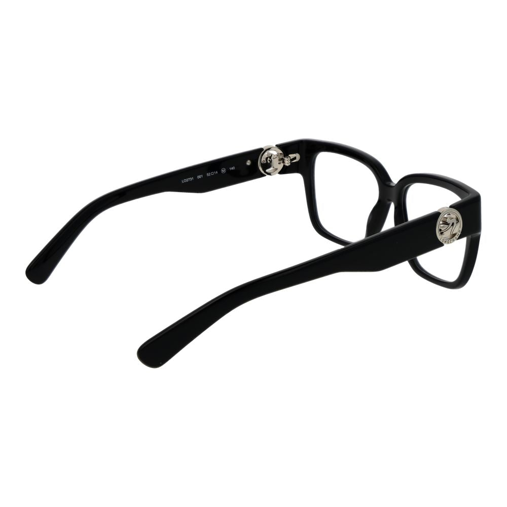 Longchamp Schwarze Acetat-Brille (Gestell)